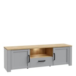 Rackhams Bohol TV Unit Inc. LED Light in Grey/Riviera Oak - 1 - thumbnail 4