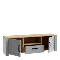 Rackhams Bohol TV Unit Inc. LED Light in Grey/Riviera Oak - 1 - thumbnail 2
