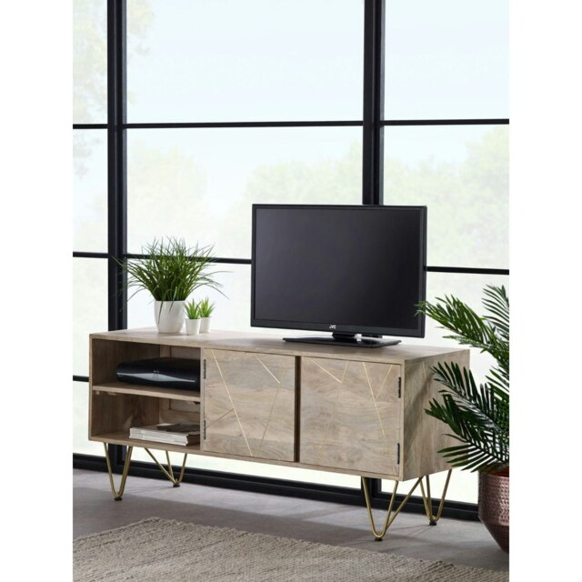 Rackhams Plasma Media Unit Barbuto Light Mango - 140 cm - 60 cm - Wood - image 1