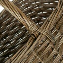 Rackhams Antique Wash Willow Wicker Stair Basket - Garden Rose - thumbnail 6