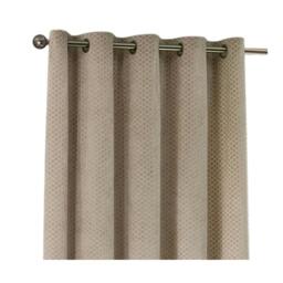 Rackhams Neptune Velvet Eyelet Curtains - Champagne - 229cm x 229cm - Champagne - 100% Polyester