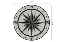 Rackhams WFM6201 - Cardinal Points Mosaic Mat 99 cm Diameter - thumbnail 4