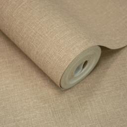Rackhams Boutique Nursery Pure & Protect Cirrus Woven Linen Textured Antibacterial Wallpaper, Brown