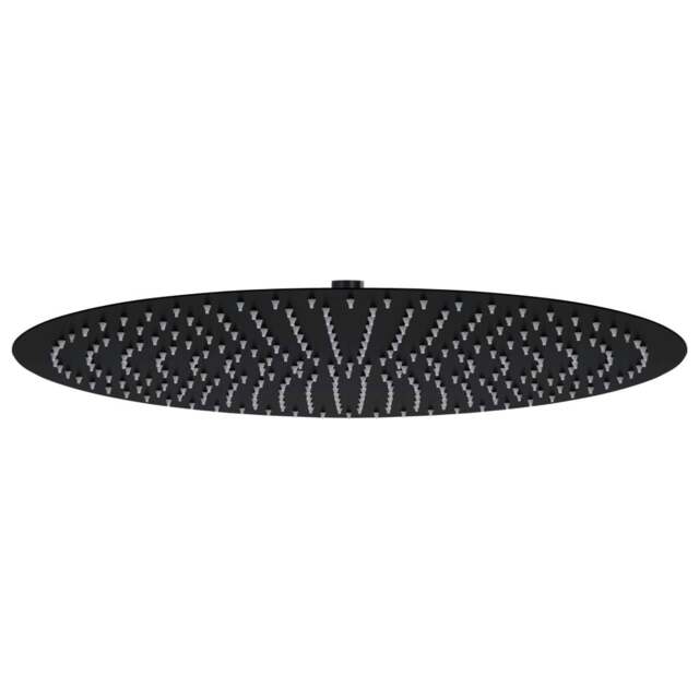 Rackhams Rain Shower Head Stainless Steel 50 cm Round Black