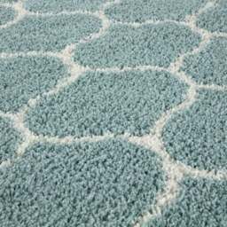 Rackhams Moroccan Duck Egg Blue Shaggy Rug - 650 - 120X120 cm - thumbnail 3