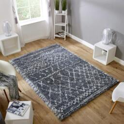 Rackhams Alto AL05 Grey Shaggy Rug - 80x150cm - thumbnail 1