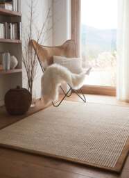 Rackhams Sisal & Wool Brown Rug – Flat-Weave - 160X230 cm - thumbnail 5