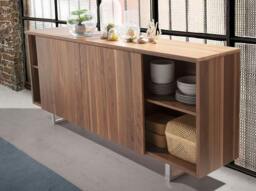 Rackhams Sideboard Walnut and Chromed Steel 3056 - thumbnail 6