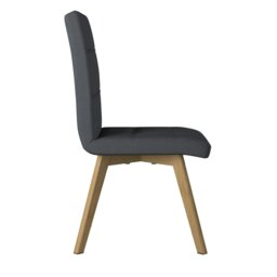 Rackhams Athens Dining Chair in Fabric Grey - thumbnail 3