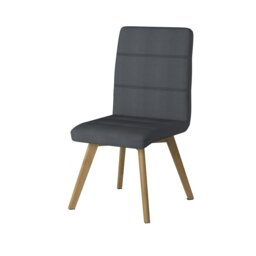 Rackhams Athens Dining Chair in Fabric Grey - thumbnail 1
