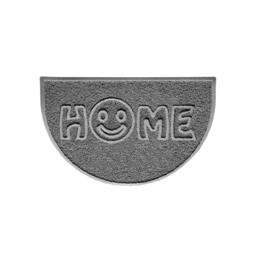 Rackhams Home Smile Embossed Halfmoon Spaghetti Indoor/Outdoor Doormat - Grey - Yes (Suitable for Indoor)