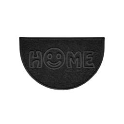 Rackhams Home Smile Embossed Halfmoon Spaghetti Indoor/Outdoor Doormat - Grey - Yes (Suitable for Indoor) - thumbnail 2
