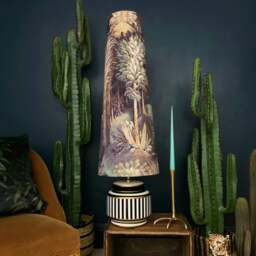 Rackhams Cinnamon Enchanted Wood Velvet Oversized Cone Lampshades - King