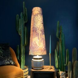 Rackhams Cinnamon Enchanted Wood Velvet Oversized Cone Lampshades - King - thumbnail 2