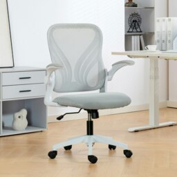 Rackhams Mesh Office Chair, Computer Chair with Foldable Backrest, Grey - Yes - Office Chair - 73W x 62D x 101-111H cm - thumbnail 4