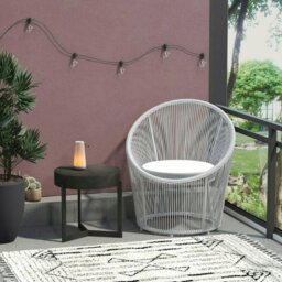 Rackhams Taura Resin Lounge Chair in light grey - Grey - thumbnail 4