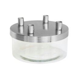 Rackhams Metal Candle Holder with Glass Bowl - Gold - thumbnail 3