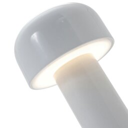 Rackhams Gloss White Modern Mushroom Style Rechargeable LED Touch Dimmable Table Lamp - thumbnail 3