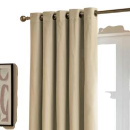 Rackhams Ultimate Velvet Blackout Curtains - Natural - 168cm x 183cm - Natural - 100% Polyester - thumbnail 3