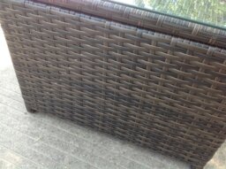 Rackhams Rattan Oblong Coffee Table - Dark Brown Mixed - thumbnail 4
