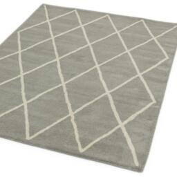 Rackhams Albany Diamond Silver Rug - 120x170cm - thumbnail 3