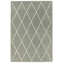 Rackhams Albany Diamond Silver Rug - 120x170cm - thumbnail 2