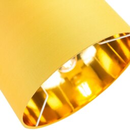 "Rackhams Contemporary Ochre Cotton 12"" Table/Pendant Lamp Shade with Shiny Gold Inner" - thumbnail 2