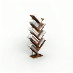 Rackhams 9-Tier Tree Bookshelf - Tall Floor Standing Bookcase - thumbnail 1
