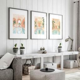 Rackhams Large Wall Pictures For Living Room - Set of 3 Beach Decor Wall art Prints - 16 x 22 inches / 40.65 cm x 56 cm - Polyester Canvas 260 gsm - Canvas wrapped - thumbnail 3