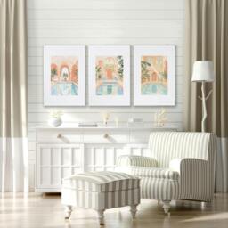 Rackhams Large Wall Pictures For Living Room - Set of 3 Beach Decor Wall art Prints - 16 x 22 inches / 40.65 cm x 56 cm - Polyester Canvas 260 gsm - Canvas wrapped - thumbnail 6