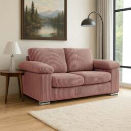 Rackhams Delta Full Jumbo Cord 2 Seater Sofa - Pink - thumbnail 1