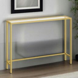 Rackhams Gold Metal Hallway Console Table - thumbnail 3