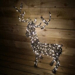 Rackhams 99cm LED Indoor Outdoor Wicker Standing Reindeer Christmas Decoration - thumbnail 5