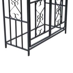 Rackhams Metal Garden Gate Wedding Rose Arch Pergola Archway Climbing Plant Trellis Black - thumbnail 3