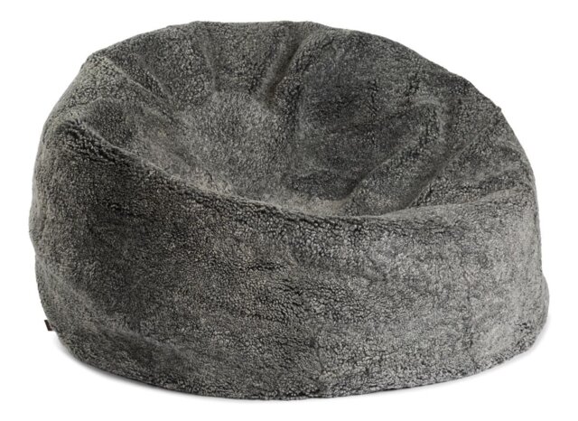Rackhams Round Sheepskin Bean Bag - Short Wool - Medium - Large - Graphite - D93x92 cm - image 1