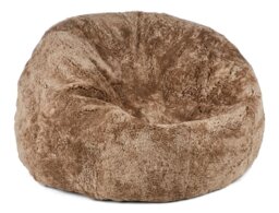 Rackhams Round Sheepskin Bean Bag - Short Wool - Medium - Large - Graphite - D93x92 cm - thumbnail 3