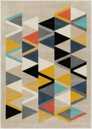 Rackhams City-Geometric Yellow Blue Grey Black Rug - 160 x 220 cm - thumbnail 2
