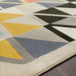 Rackhams City-Geometric Yellow Blue Grey Black Rug - 160 x 220 cm - thumbnail 3