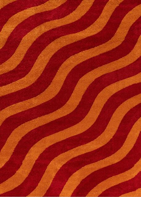 Rackhams Joli Wave Red & Orange Rug - 200X290 cm - image 1
