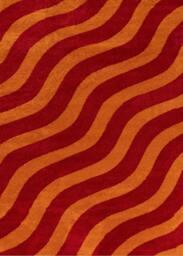 Rackhams Joli Wave Red & Orange Rug - 200X290 cm - thumbnail 1