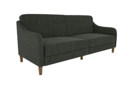 Rackhams Jasper coil 3-seater Sofa Bed in grey fabric - Grey - thumbnail 2