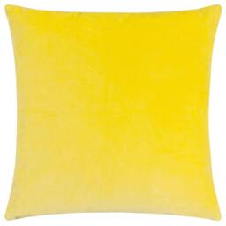 Rackhams Mentera Velvet Floral Cushion Cover - Yellow/Peach Crush - 50cm x 50cm - Yellow/Peach Crush - 100% Cotton - thumbnail 3