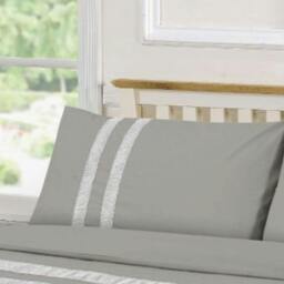 Rackhams Lace Dia Duvet Cover Set - Grey - Super King - thumbnail 2