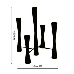 Rackhams Parker 5 Piece Candle Centerpiece - Silver - thumbnail 4