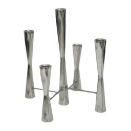 Rackhams Parker 5 Piece Candle Centerpiece - Silver