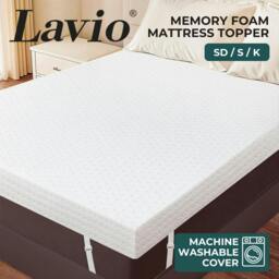 Rackhams 4 Inch Mattress Topper Cooling Gel Memory Foam Bamboo Charcoal Washable - Small Double - thumbnail 3