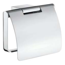 Rackhams Polished Chrome Toilet Roll Holder with Lid