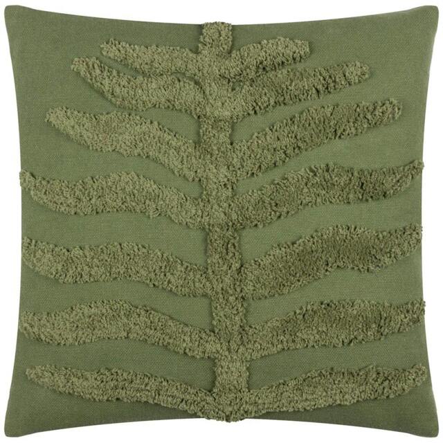 Rackhams Dakota Tufted Cushion Cover - Forest - 45cm x 45cm - Forest - 100% Cotton - image 1
