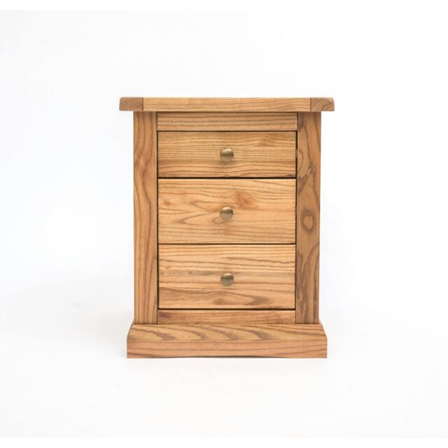 Rackhams Salerno 3 Drawer Bedside Table - Natural - image 1