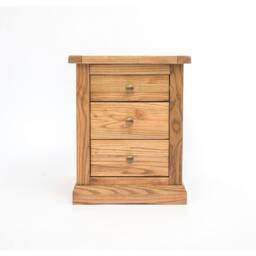 Rackhams Salerno 3 Drawer Bedside Table - Natural - thumbnail 1